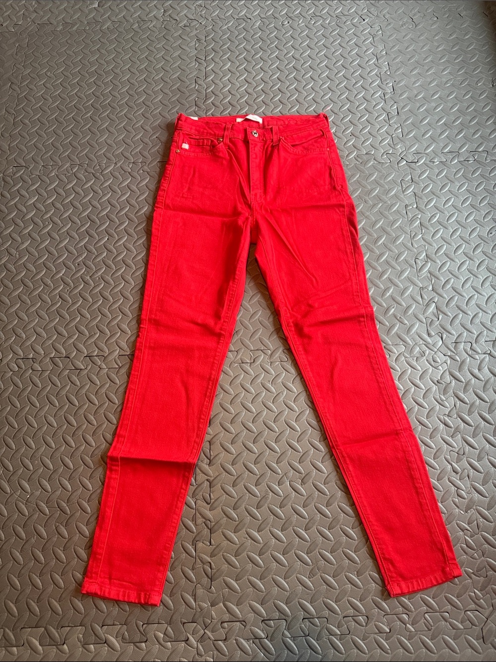 KanCan Men's Skinny Jeans in Bright Red